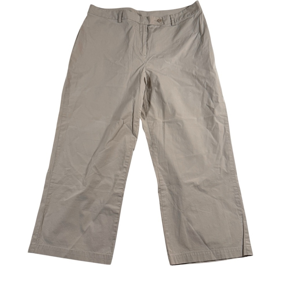 Lands' End Wide Leg Chino Pants